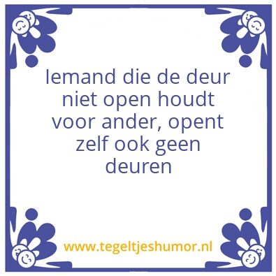 Tegeltje: Deur