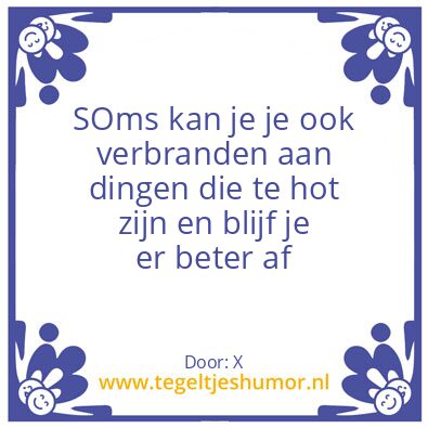 Tegeltje: X