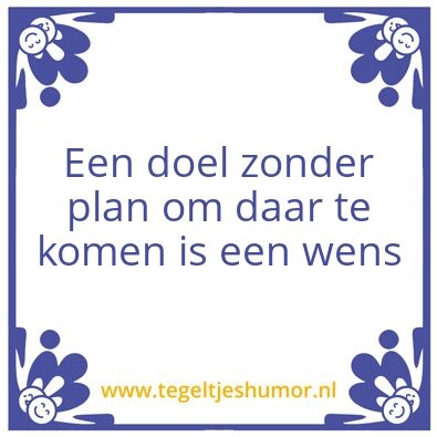 Tegeltje: Doel
