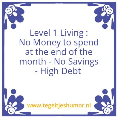 Tegeltje: Level 1 thinking