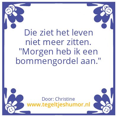 Tegeltje: Bom