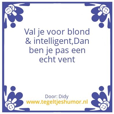 Tegeltje: Blond