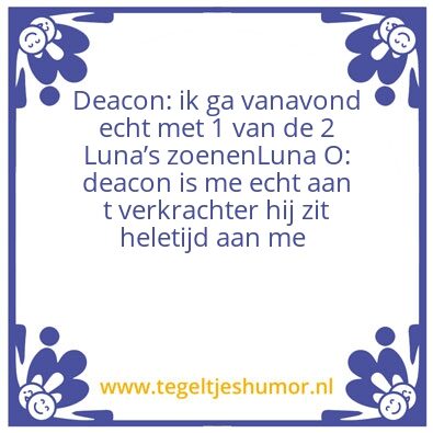 Tegeltje: Deacon