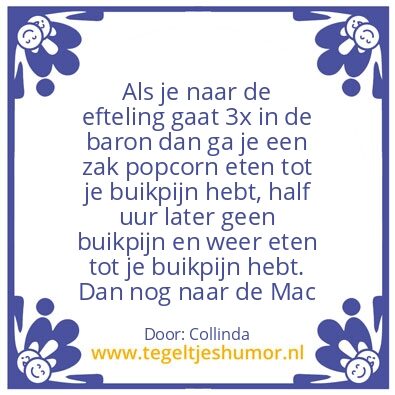 Tegeltje: eten