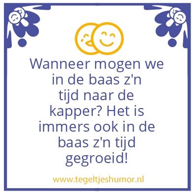 Tegeltje: Kapper