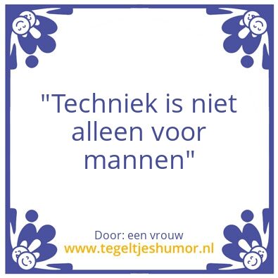 Tegeltje: Techniek
