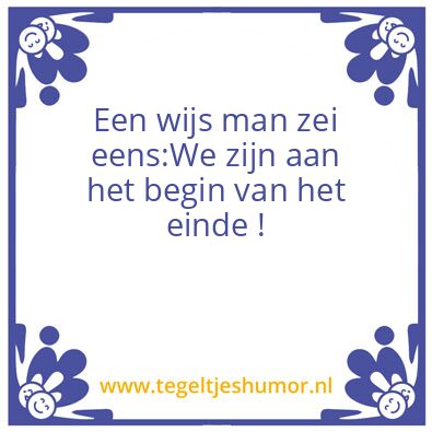 Tegeltje: Einde