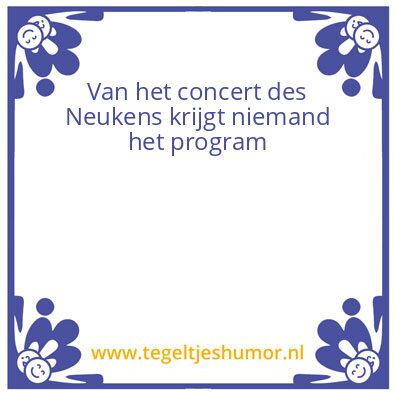 Tegeltje: Het program