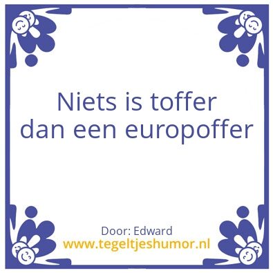 Tegeltje: Poffer