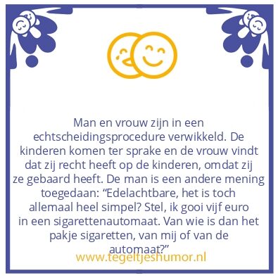Tegeltje: Echtscheidingsprocedure