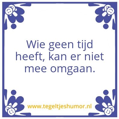 Tegeltje: Tijd