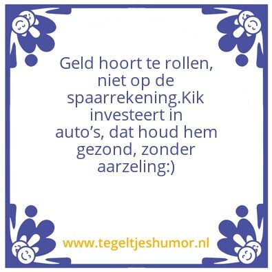 Tegeltje: Auto