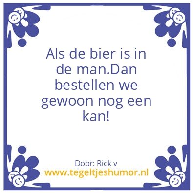 Tegeltje: Bier