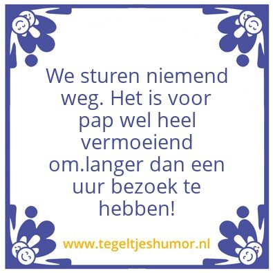 Tegeltje: Visite