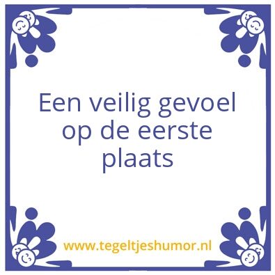 Tegeltje: Beveiliging