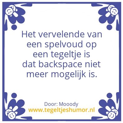 Tegeltje: Backspace