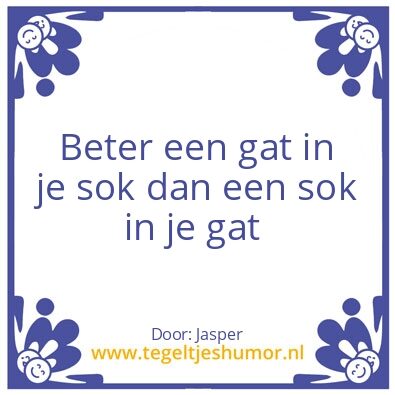 Tegeltje: Sok
