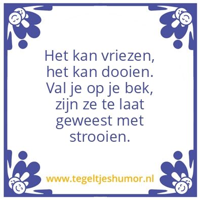 Tegeltje: het weer
