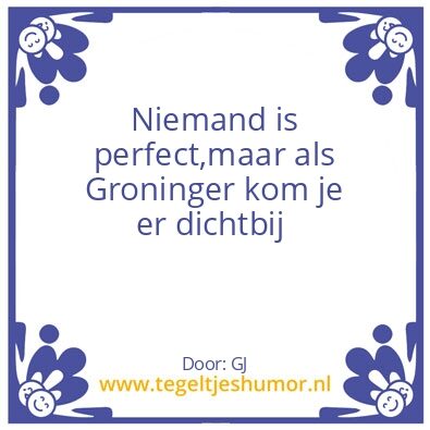 Tegeltje: Groninger