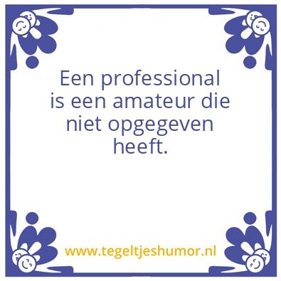 Tegeltje: Professional