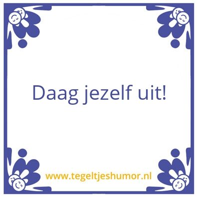 Tegeltje: tip van de week