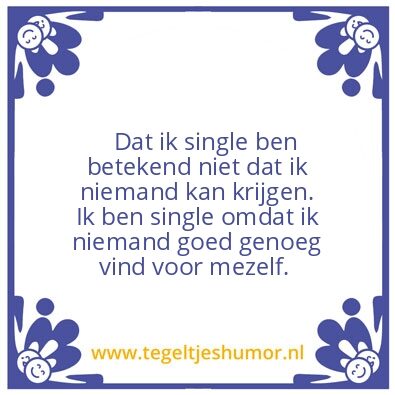 Tegeltje: Single