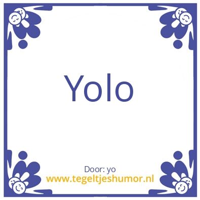 Tegeltje: jo