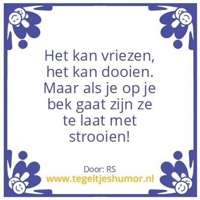 Tegeltje: Vorst
