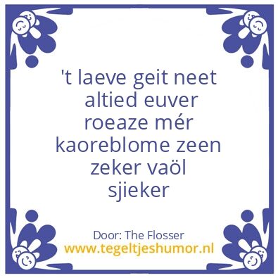 Tegeltje: overige