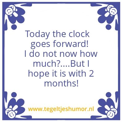 Tegeltje: Clock