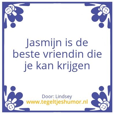 Tegeltje: Jasmijn