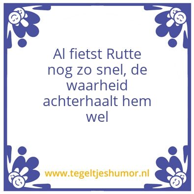 Tegeltje: rutte