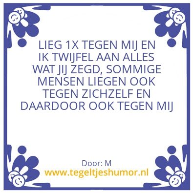 Tegeltje: M