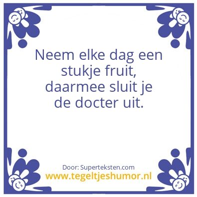 Tegeltje: fruit