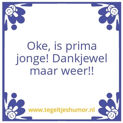 Tegeltje: A