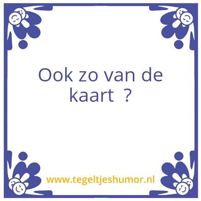 Tegeltje: Menu