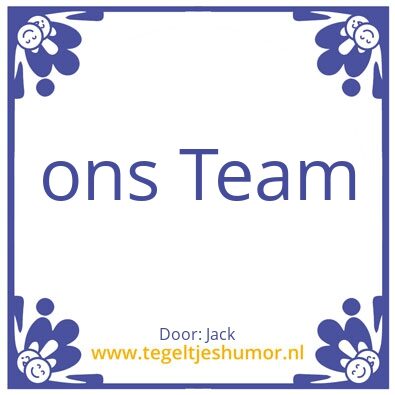 Tegeltje: Teams