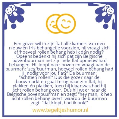 Tegeltje: Flat behangen