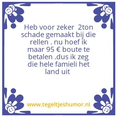 Tegeltje: rellen