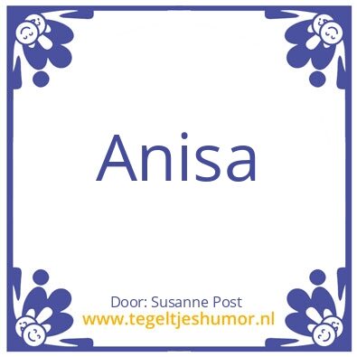 Tegeltje: Anisa