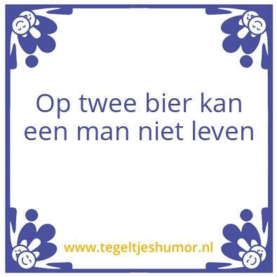 Tegeltje: Bier