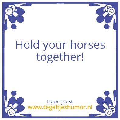 Tegeltje: Horses