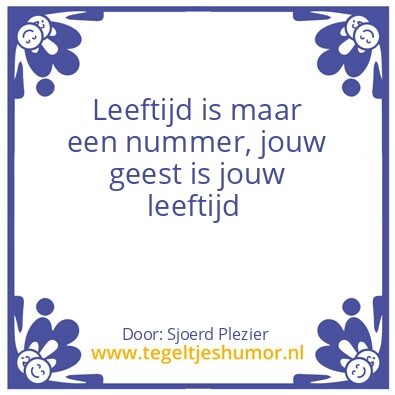 Tegeltje: Leeftijd
