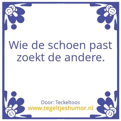 Tegeltje: Schoen