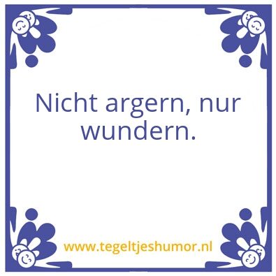 Tegeltje: Motto