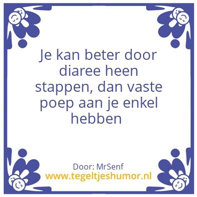 Tegeltje: SENF