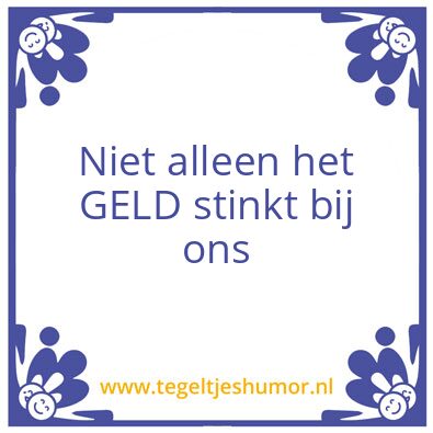 Tegeltje: Geld
