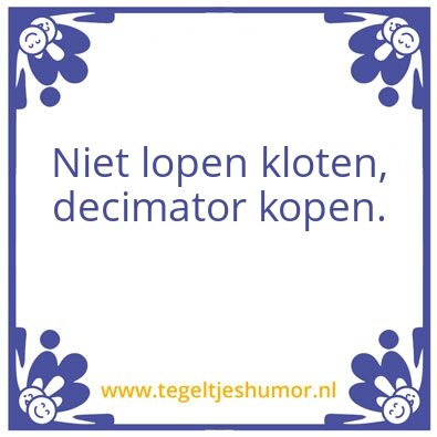 Tegeltje: Decimator