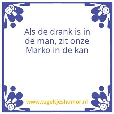 Tegeltje: Marko