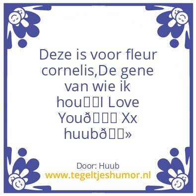 Tegeltje: Fleur